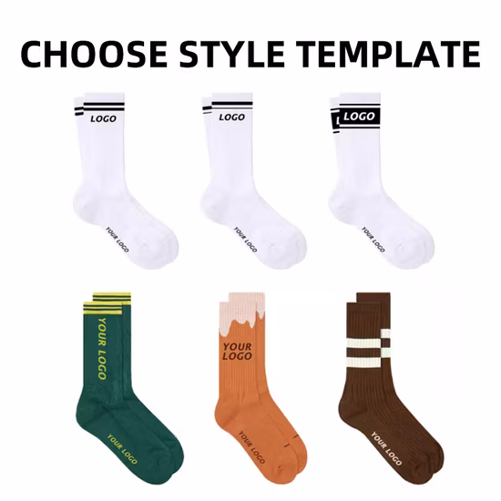 Calcetines de punto personalizados de fábrica con logotipo, calcetines de algodón transpirables antideslizantes para adultos, calcetines de fútbol para hombre